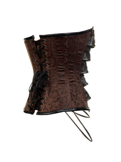 Steampunk-Corsage Vollbrust "Alexandra" Hinten